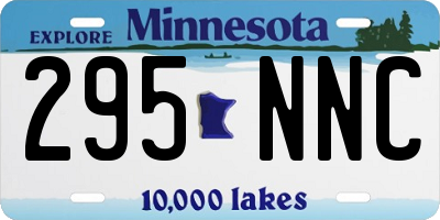 MN license plate 295NNC