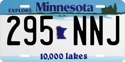 MN license plate 295NNJ