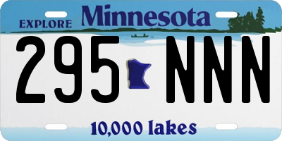MN license plate 295NNN