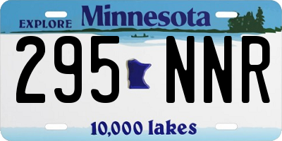 MN license plate 295NNR