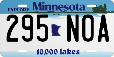 MN license plate 295NOA