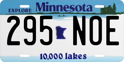 MN license plate 295NOE