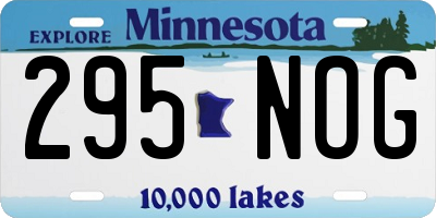 MN license plate 295NOG