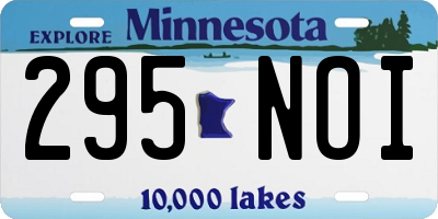 MN license plate 295NOI