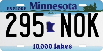 MN license plate 295NOK