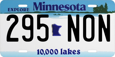 MN license plate 295NON
