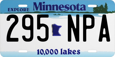 MN license plate 295NPA