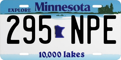 MN license plate 295NPE