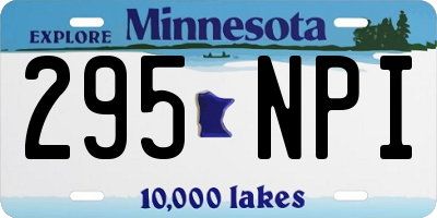 MN license plate 295NPI