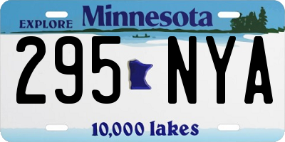 MN license plate 295NYA