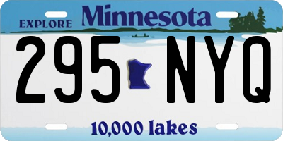 MN license plate 295NYQ