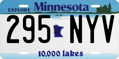 MN license plate 295NYV