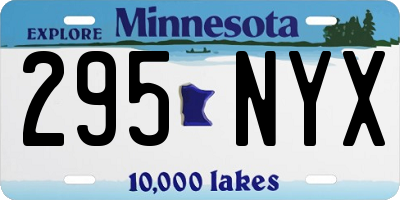 MN license plate 295NYX