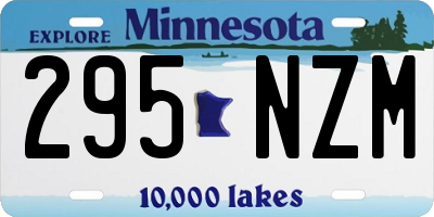MN license plate 295NZM