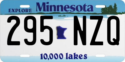 MN license plate 295NZQ