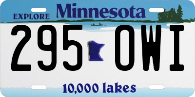 MN license plate 295OWI