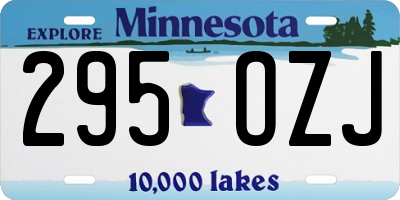 MN license plate 295OZJ