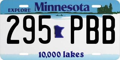 MN license plate 295PBB