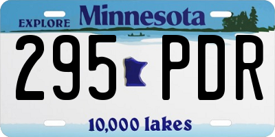 MN license plate 295PDR