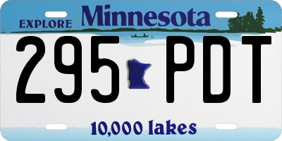 MN license plate 295PDT