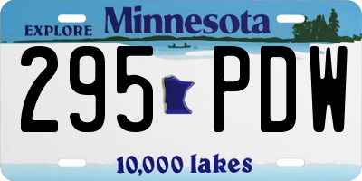 MN license plate 295PDW