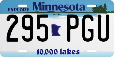 MN license plate 295PGU