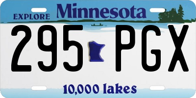 MN license plate 295PGX