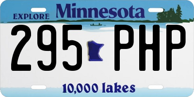 MN license plate 295PHP