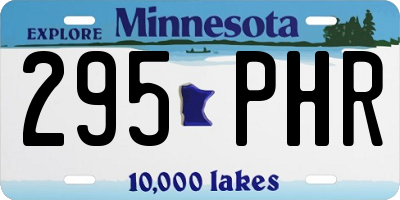 MN license plate 295PHR