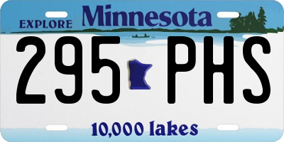 MN license plate 295PHS