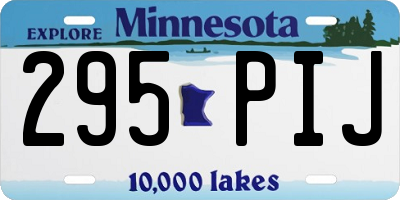 MN license plate 295PIJ