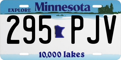 MN license plate 295PJV