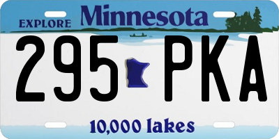 MN license plate 295PKA