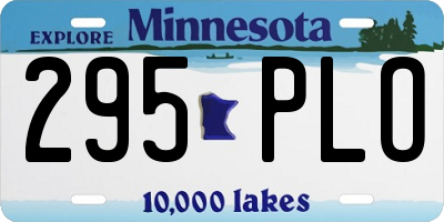 MN license plate 295PLO