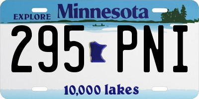 MN license plate 295PNI