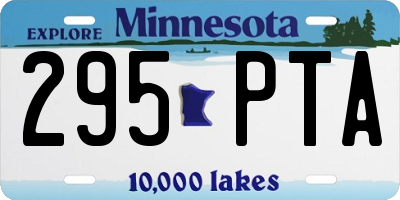 MN license plate 295PTA