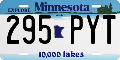 MN license plate 295PYT