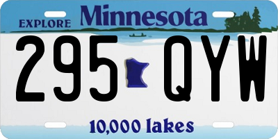 MN license plate 295QYW