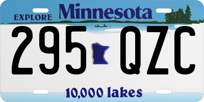 MN license plate 295QZC