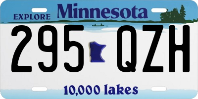 MN license plate 295QZH