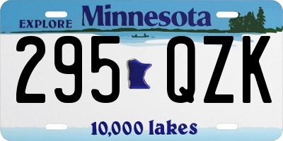 MN license plate 295QZK