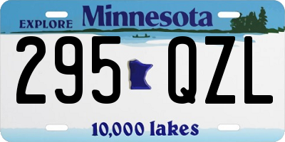 MN license plate 295QZL