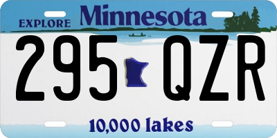MN license plate 295QZR