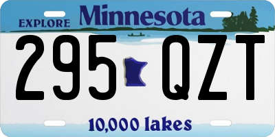 MN license plate 295QZT