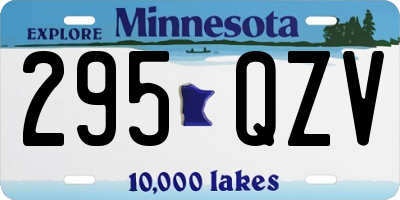 MN license plate 295QZV