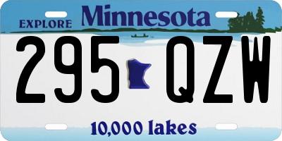 MN license plate 295QZW