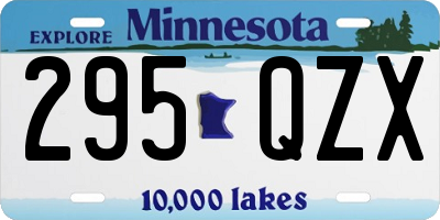 MN license plate 295QZX