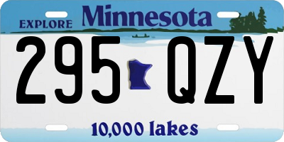 MN license plate 295QZY