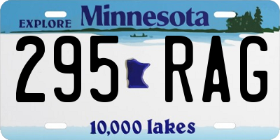 MN license plate 295RAG