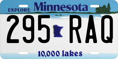 MN license plate 295RAQ
